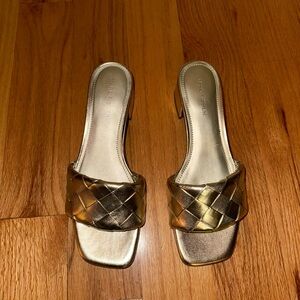 Marc Fisher Gold Sandal Heel